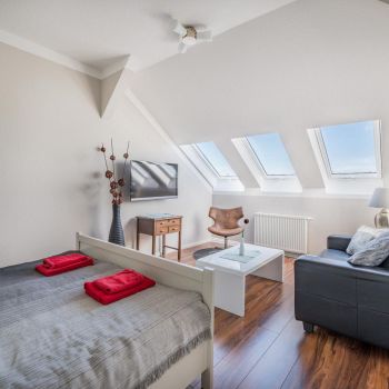 Wohnbereich Ferienwohnung Leipzig Apartment Stötteritz