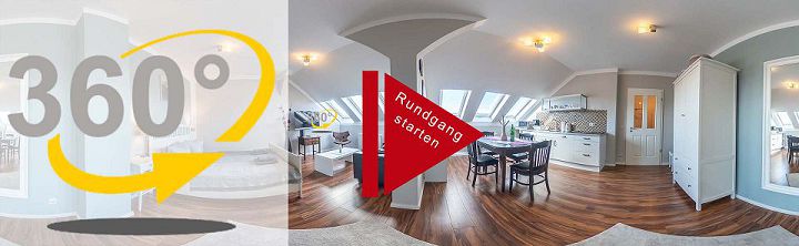 360 Grad Rundgang - Apartment Stöttertitz - Freienwohnung Leipzig